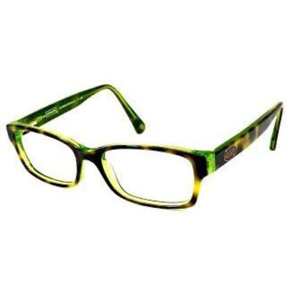 Coach New York Brooklyn Eyeglass Frames Tortoise Shell Brown Green Trendy Twee - Picture 3 of 15